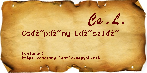Csépány László névjegykártya